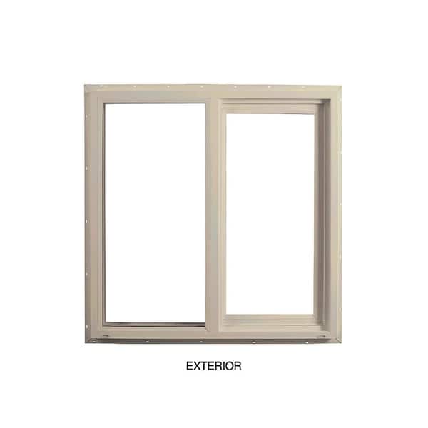 Ply Gem 47.5 in. x 47.5 in. Select Series Left Hand Horizontal Sliding Vinyl Sand Window with HPSC Glass and Screen Included