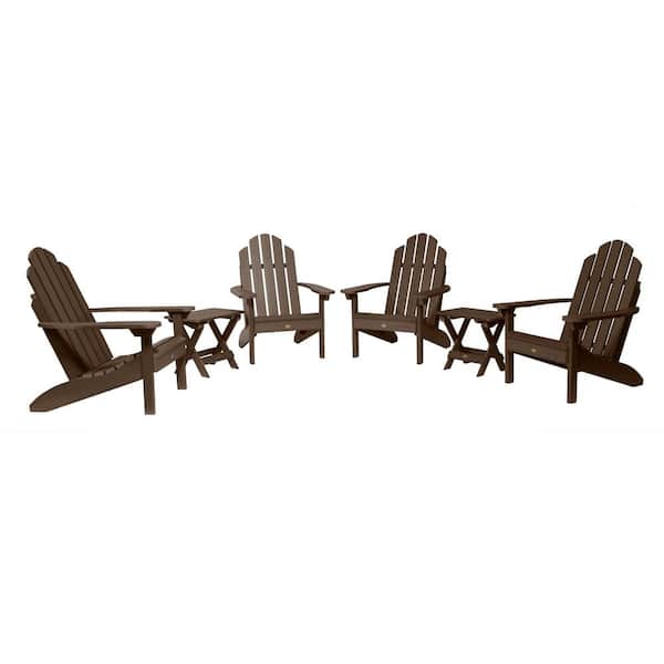 Highwood Classic Wesport Weathered Acorn 6-Piece Plastic Patio Fire Pit Seating Set