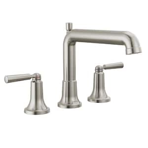 Saylor 2-Handle Deck Mount Roman Tub Faucet Trim Kit in Stainless (Valve Not Included)