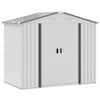 Outsunny Majestic 7 ft. W x 4 ft. D Metal Shed with Double Sliding Doors (30 sq. ft.) 845-030WT