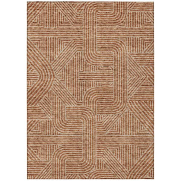 Addison Rugs Chantille Machine Washable Indoor/Outdoor Abstract ACN917 Terracotta 2 ft. 6 in. x 3 ft. 10 in. Area Rug