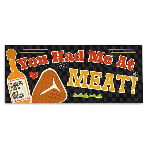 Stupell Industries You Had Me At Meat by Pela Studio Unframed Food Graphic Art Print 10 in. x 24 in.