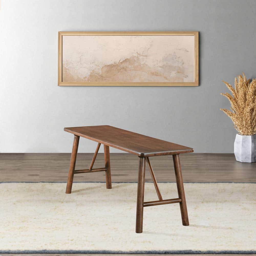 Cluj 47 Inch Walnut Solid Wood Dining Bench