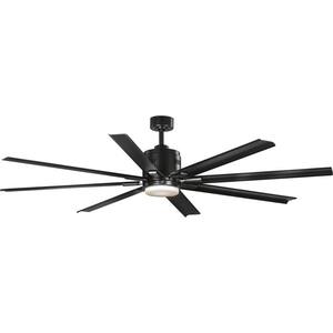 Vast Collection 72 in. 8-Blade Indoor Black Industrial Ceiling Fan with LED Light and Remote