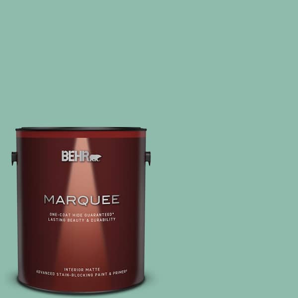 BEHR MARQUEE 1 gal. #MQ6-37 Mild Evergreen One-Coat Hide Matte Interior Paint & Primer