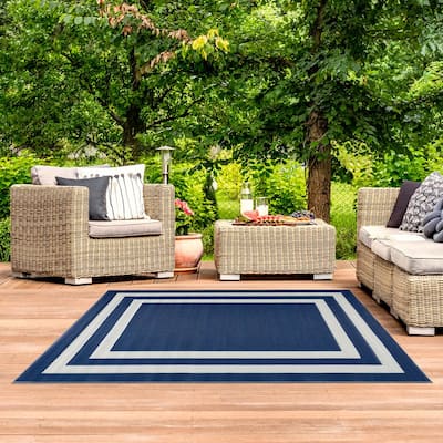 5 X 7 Water Resistant Outdoor Rugs, Blue And Green Outdoor Rugs 5 215 7