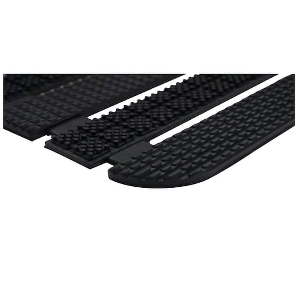 Horizontal Rubber 18 in. x 30 in. Indoor/Outdoor Black Doormat