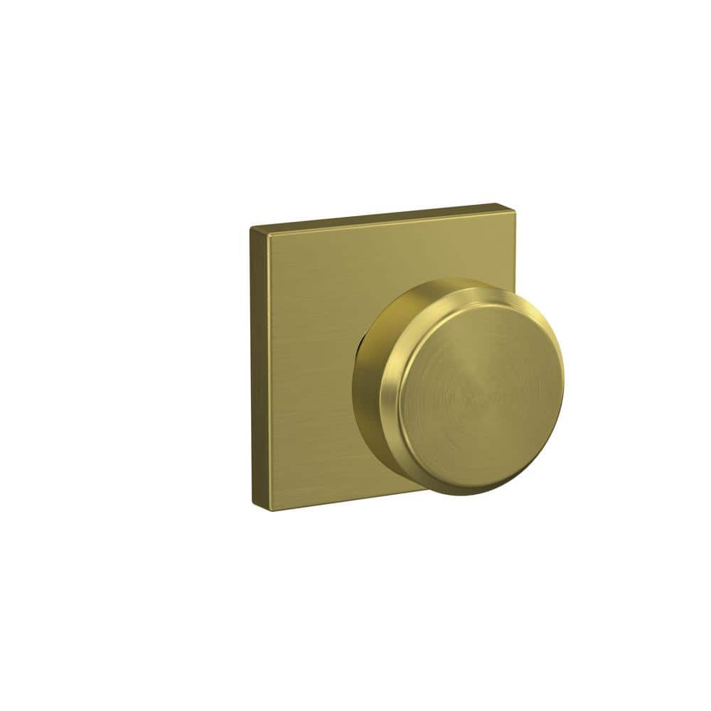 Schlage Custom Bowery Satin Brass Combined Interior Door Knob with Collins  Trim FC21 BWE 608 COL - The Home Depot