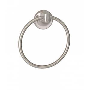 6.25 in. x 6.25 in. Wall Mounted Satin Nickel Towel Ring Stainless Steel 16GS-34929