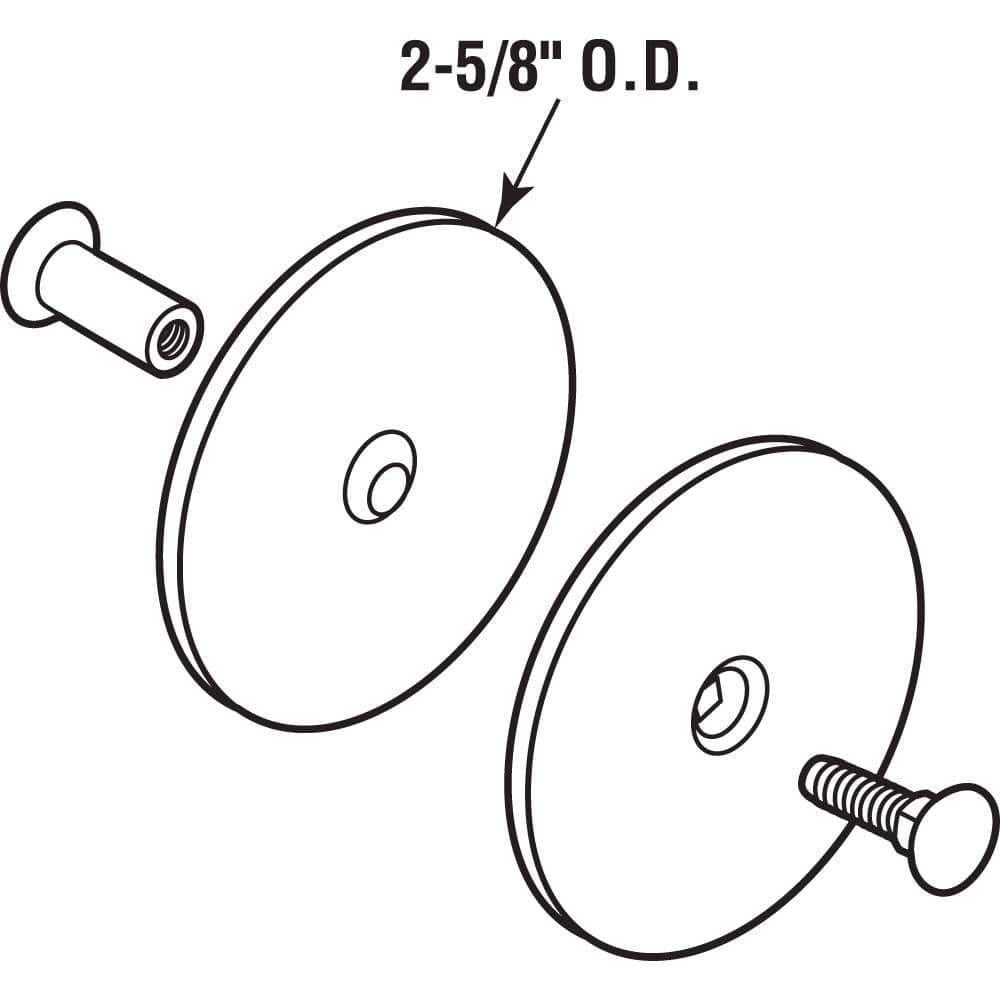 Gray Steel Door Hole Filler Plate for Wood or Metal Doors