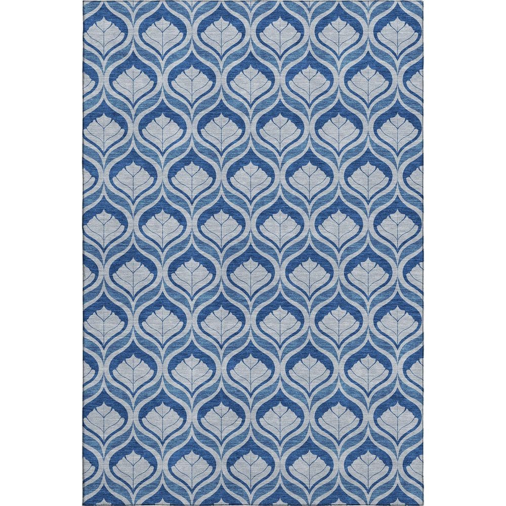 Mayfield Premium Machine Washable Abstract AMF2379 Navy 5 ft. x 7 ft. 6 in. Area Rug price history on PriceWatchPro