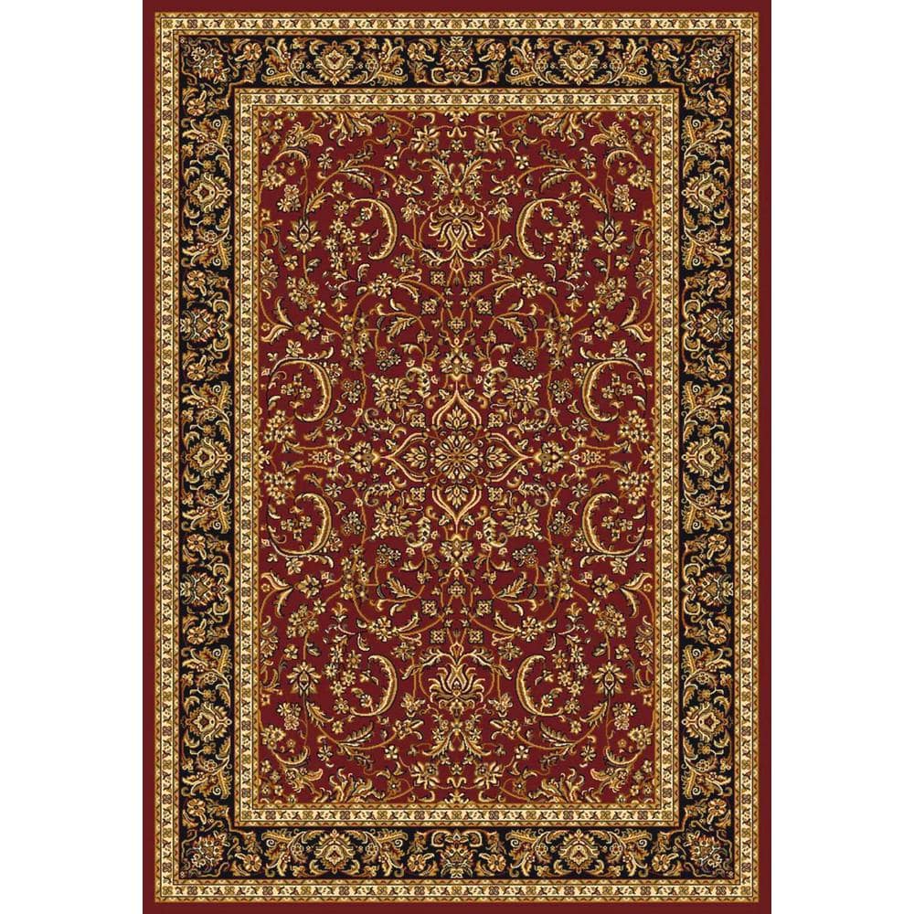 Noble Burgundy 3 ft. x 5 ft. Traditional Floral Oriental Area Rug 1318 ...