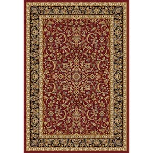 Noble Burgundy 3 ft. x 5 ft. Traditional Floral Oriental Area Rug