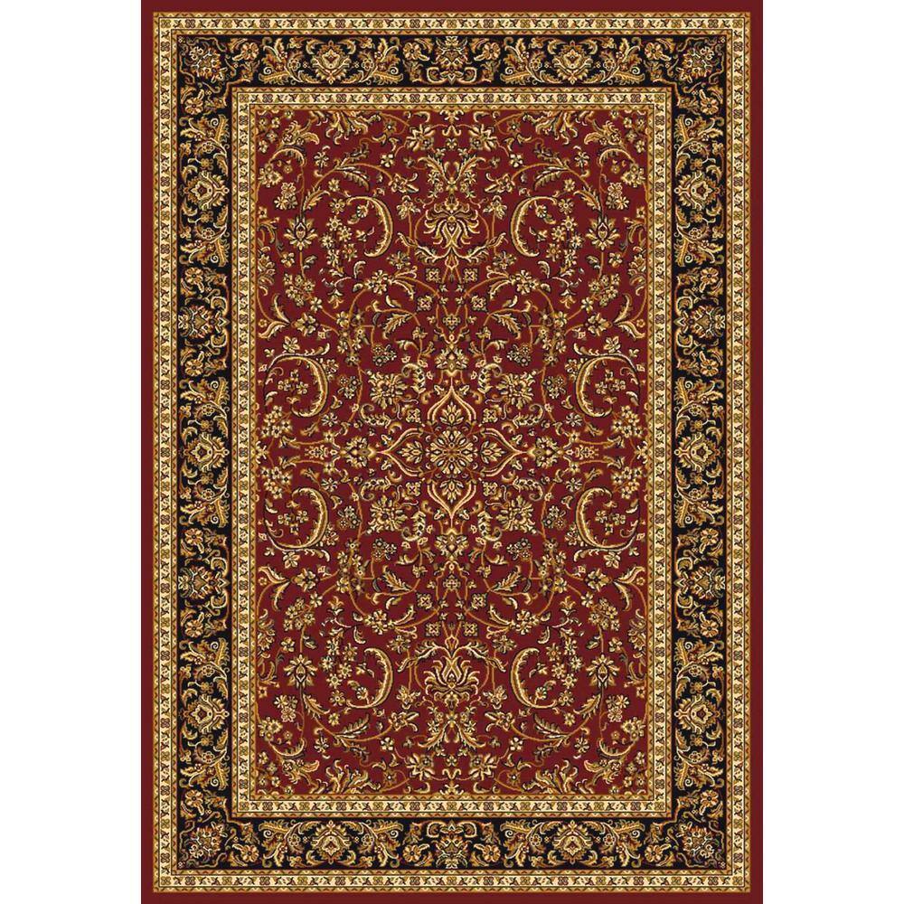 Noble Burgundy 8 ft. x 10 ft. Traditional Floral Oriental Area Rug