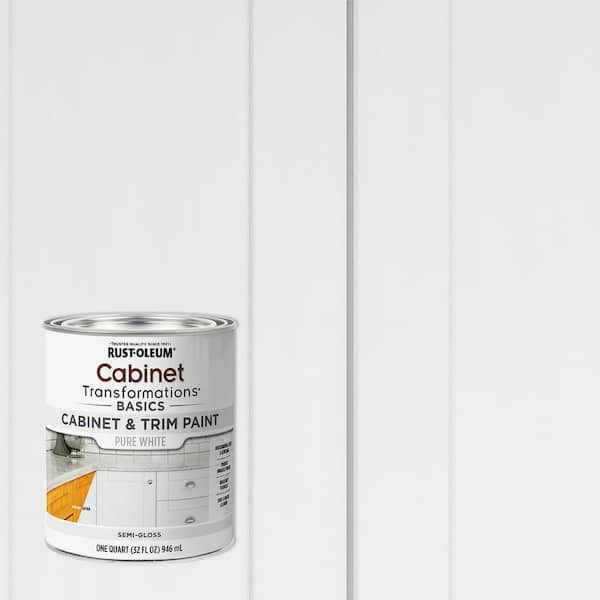 Rust-Oleum 1 qt. Pure White Cabinet Paint (4 Pack) 372007 - The Home Depot