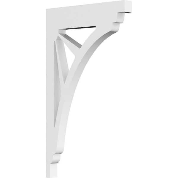 Ekena Millwork 5/8 in. W X 10 in. H X 6 in. D PVC Stanford Bracket