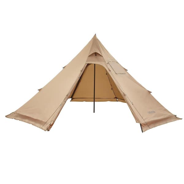 Hot Tent for 4 Persons, Portable Winter Tipi Tent, Waterproof Canvas Camping Tents for Backpacking, M Size