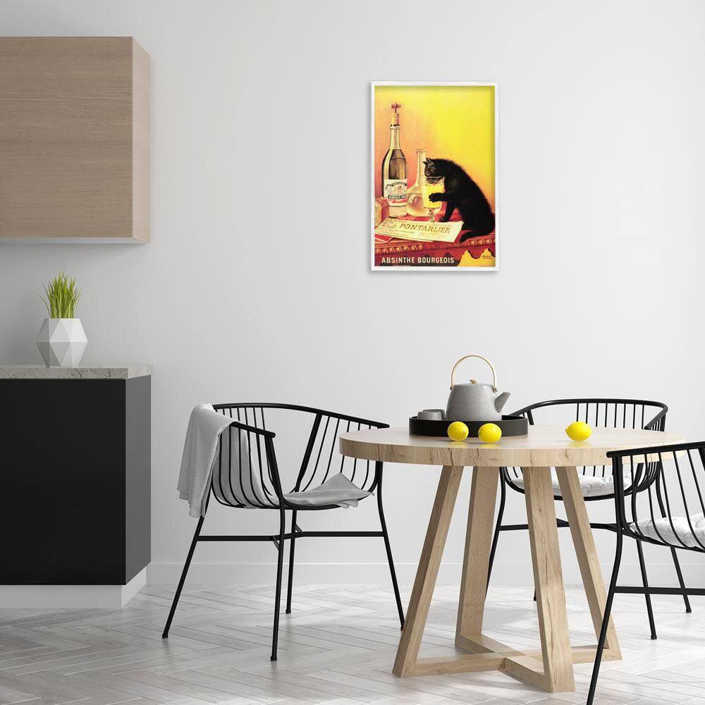 Vintage Cat and Absinthe by Marcus Jules White Framed Animal Giclee Art Print 24 in. x 16 in. price history on PriceWatchPro