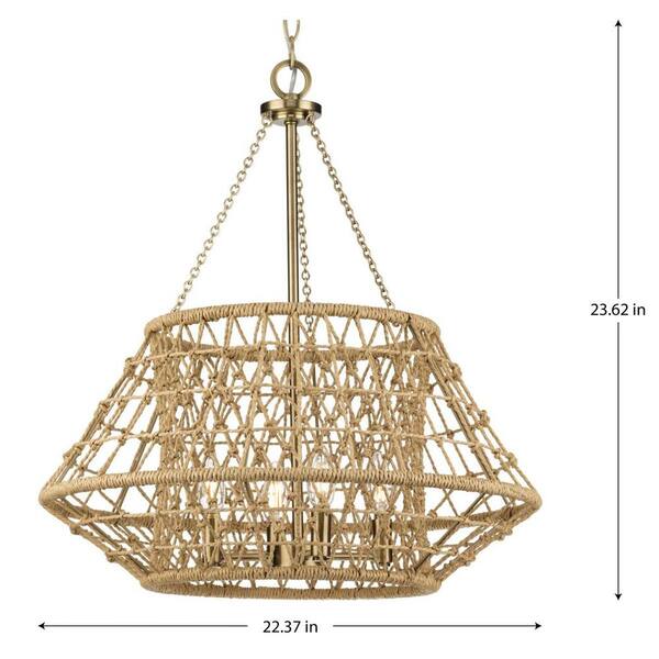 Progress Lighting Laila Collection 22.37 in. 4-Light Vintage