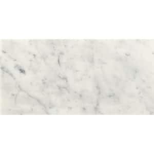 Carrara White 6 in. x 12 in. Polished Marble Stone Look Floor and Wall Tile (5 sq. ft./Case)