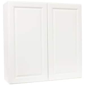 Hampton 36 in. W x 12 in. D x 36 in. H Assembled Wall Kitchen Cabinet in Satin White
