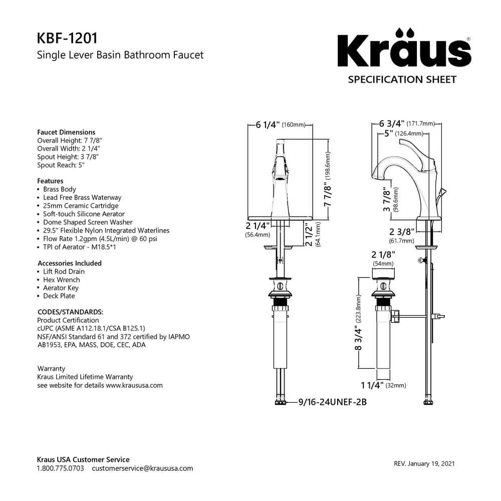 Arlo Oil Rubbed Bronze Single Handle Bathroom Faucet