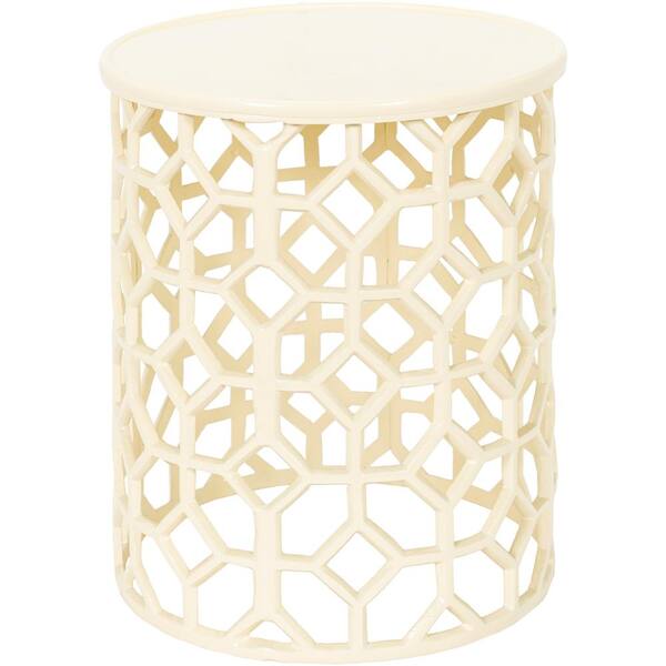 Livabliss Athina Light Yellow Modern 14 in. L x 14 in. W x 16.25 in. H Decorative Accent Furniture