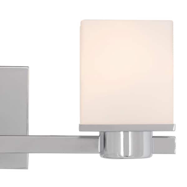 Light LED Vanity Fixture Polish Chrome Wall Sconces Lighting Bathroom W/ Switch 