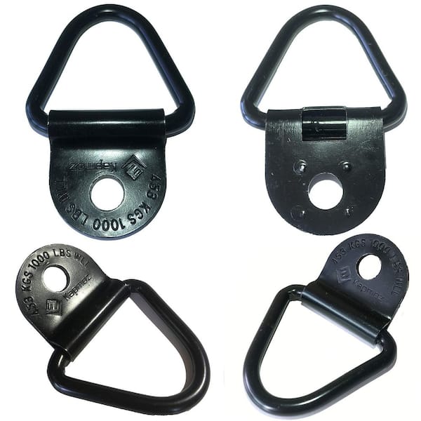 Heavy Duty D-Ring Tie Down Anchors - 1/4" Stainless Steel (6 Pack) For Trucks & Trailers