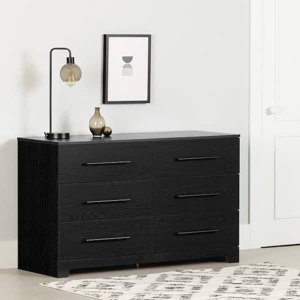 South Shore Primo Black Oak 51.25 in. Chest of Drawers