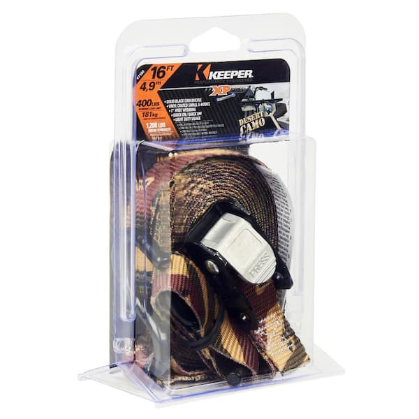 16 ft. x 1 in. x 400 lbs. Cam Buckle Tie-Down in Desert Camo 16 ft. x 1 in. x 400 lbs. Cam Buckle Tie-Down in Desert Camo