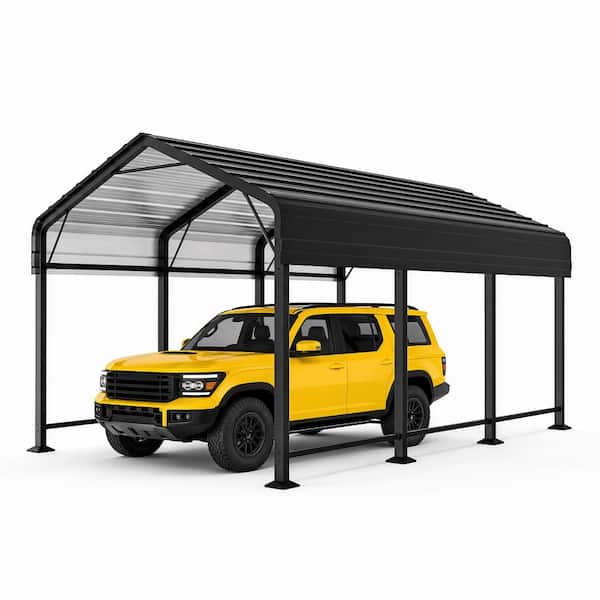 EAG 10 ft. x 15 ft. Galvanized Steel Hardtop Carport with Steel Frame