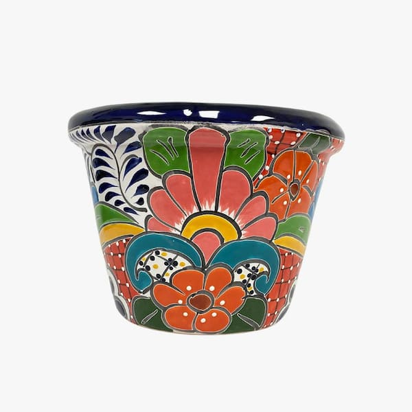 Unbranded Bordeo 12 in. W x 9 in. H 10 qt. Indoor/Outdoor Ceramic Cylinder Planter