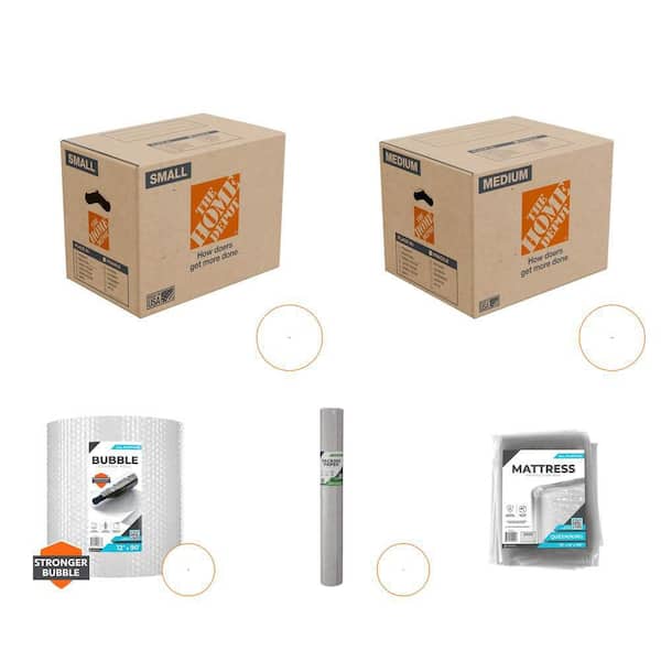 16 in. Box, 20 in. Box, Bubble Cushion, Packing Paper, Mattress Bag