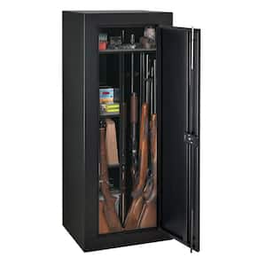 18-Gun Key Lock Security Cabinet, Black
