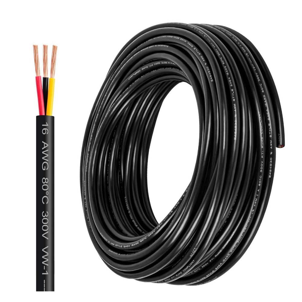 50 ft. 16/26 Stranded Grounded Low Voltage Landscape Lighting Wire Pre-Cut 