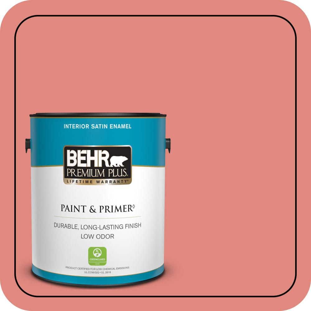 1 gal. #170D-5 Mellow Coral Satin Enamel Low Odor Interior Paint & Primer price history on PriceWatchPro