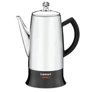 12-Cup Black Stainless Steel Percolator