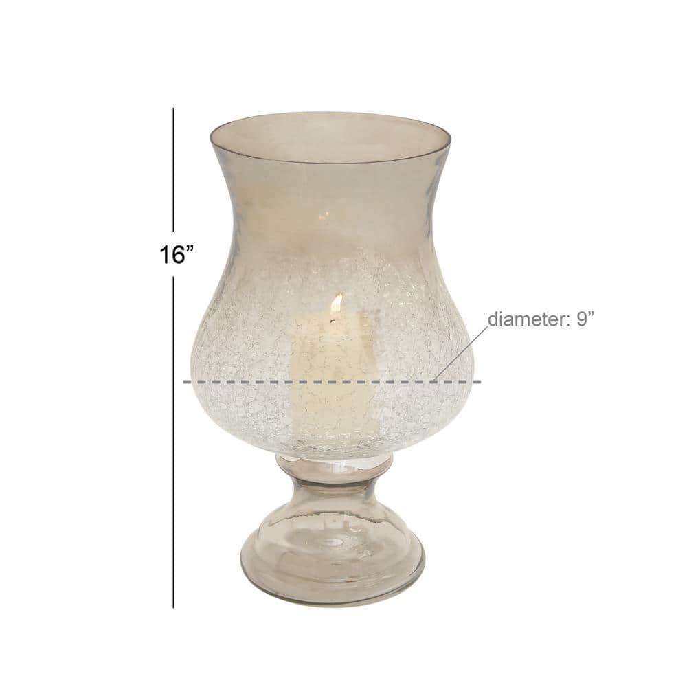 Gold Glass Traditional Hurricane Candle Lantern