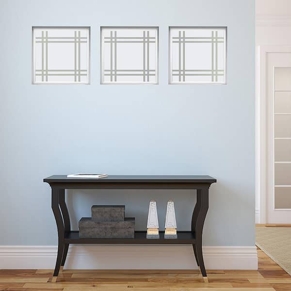 23.5 in. x 23.5 in. Prairie Decorative Glass Picture Vinyl Window - Driftwood