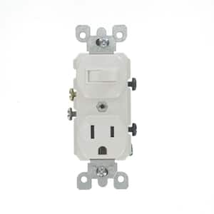15 Amp Combination Switch/Outlet, White