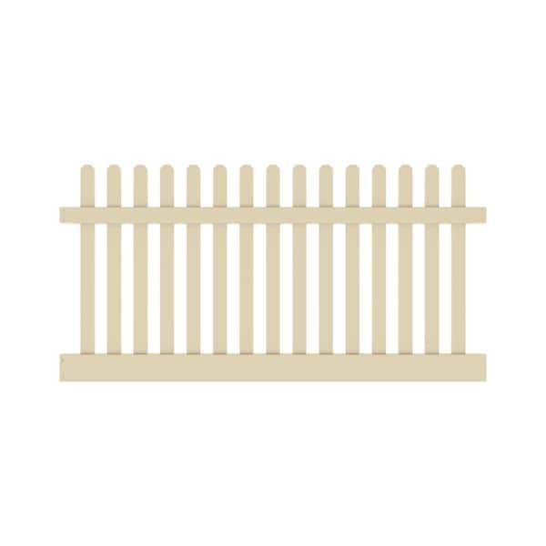 Kettle Straight 4 ft. H x 8 ft. W Sand Vinyl Fence Panel (Unassembled)