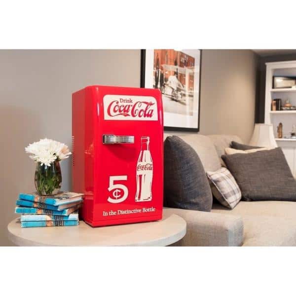 Coca-Cola 4L Cooler/Warmer with12V DC and 110V AC Cords, 6 Can Portable  Mini Fridge, Gray CZ04 - The Home Depot