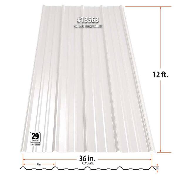 Sm Rib Roof Gibraltar Building Products 8 Ft Smrib Galvanized Steel 29gauge Roof