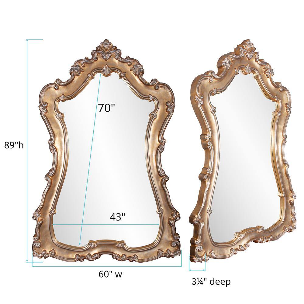 Lorelei Aged Gold Full-Length 43" x 70" Wall Mirror