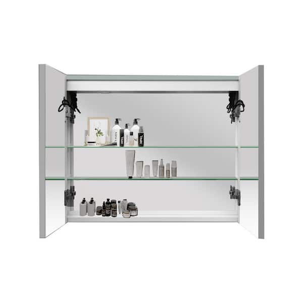OLUMAT 30 in. W x 24 in. H Rectangular Medicine Cabinet with Mirror