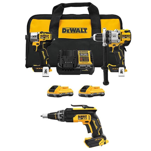 20-Volt MAX Lithium-Ion Cordless 2-Tool Combo Kit and Brushless Screw Gun with (2) 4.0 Ah Batteries, Charger and Kit Bag