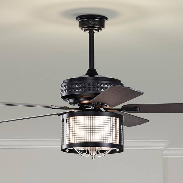 チンバウ  CONTEMPORANEA Hunter Channing 54 in. LED Indoor (PARTS) Brushed Nickel
