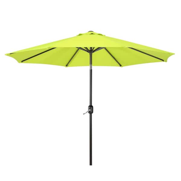 WESTIN OUTDOOR Tristen 9 ft. Aluminum Tilt Patio Umbrella in Lime Green