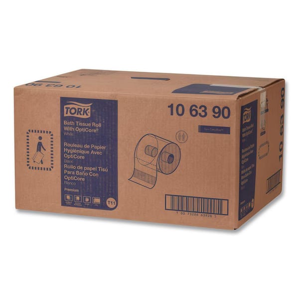 TORK Premium Toilet Paper Roll with OptiCore, Septic Safe, 2-Ply